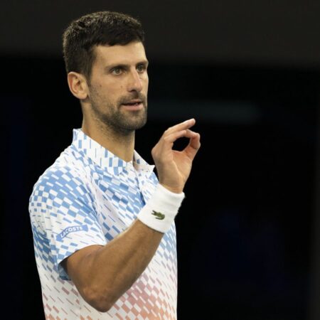 Novak Djokovic Supports Federico Agustin Gomez