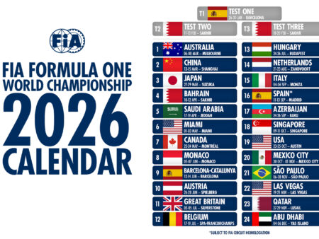 फॉर्मूला 1 2026: रेस कैलेंडर, प्रीसीज़न टेस्टिंग की तारीखें, और पूरा कार्यक्रम (नए नियम शुरू)